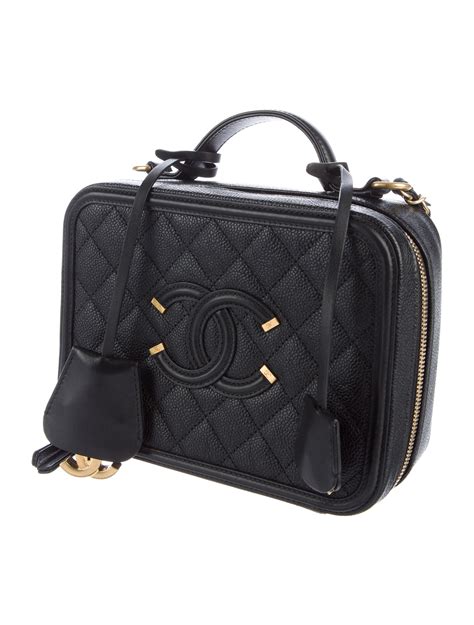 chanel filigree vanity case price|chanel vanity case bag small.